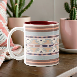 Söthwest Peach Tribal Mönster Mugg