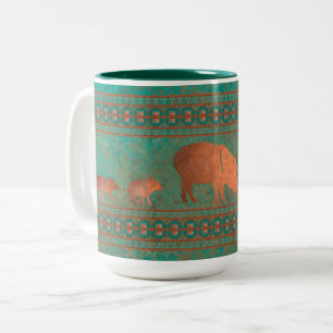 Söthwest Roligt Javelina Family Copper Teal Två-Tonad Mugg