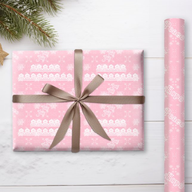 Söthwest Snöflingor Dusty Ro Presentpapper (This pretty Southwestern Dusty Rose color will look beautiful under your Christmas tree)