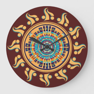 Söthwest Sol Mandala Wall Clock Stor Klocka
