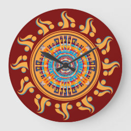 Söthwest Sol Mandala Wall Clock Stor Klocka