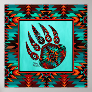 Söthwest Tribal Bear Tass Poster