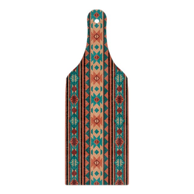 Söthwest Tribal Mönster Turquise Terracotta (Framsidan)