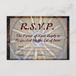 Söthwest Wagon Wheel-Bröllop OSA Card Kort