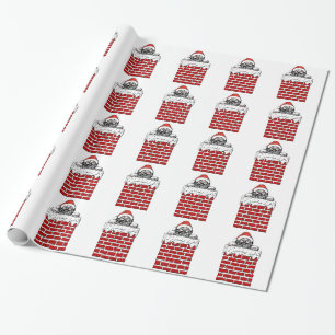 Sotiga Santa i lampglas Presentpapper