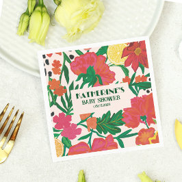 Söting på väg Lemon citrus baby shower Pappersservett