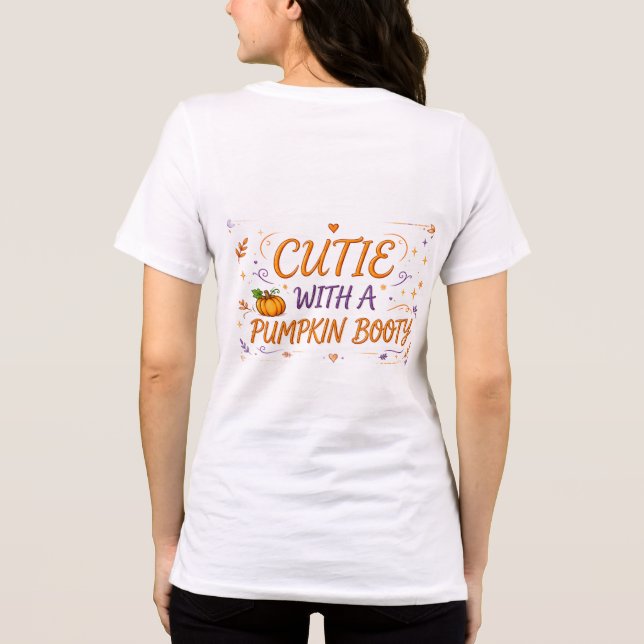 Sötis Med En Pumpa Rumpa Rolig Höst T-Shirt (Baksida)