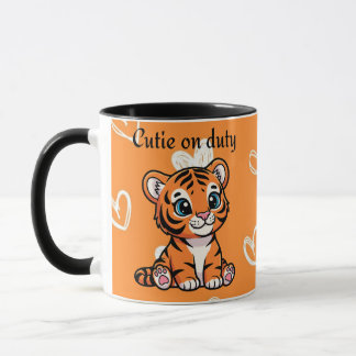Sötis på vakt-kudde | Sött design med tigerbaby Mugg