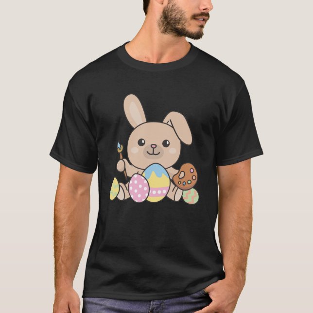 Sötkanal för glad påsk för Påsk med Påsk Eg T Shirt (Framsida)