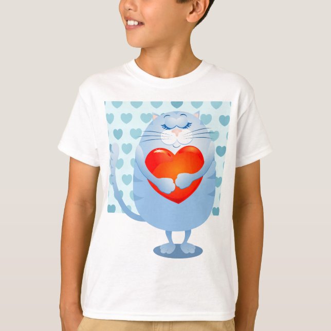Sötkatt i kärlek, t-shirt (Framsida)