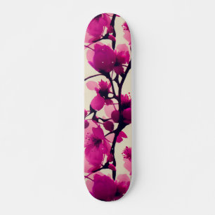 Sötkörsbär blommar mönster mini skateboard bräda 18,5 cm