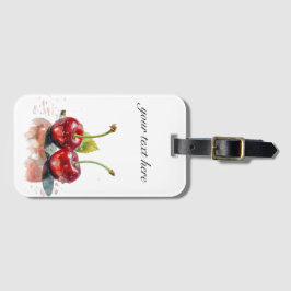 Sötkörsbär i vattenfärg, anpassningsbar bagagebricka