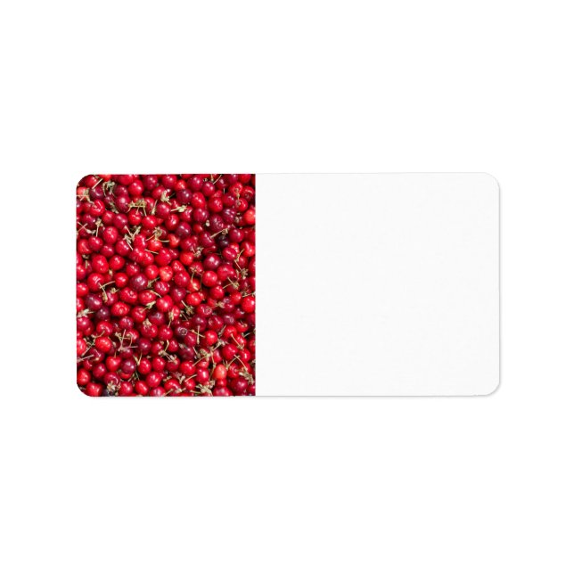 Sötkörsbär mönster adressetikett (Framsidan)