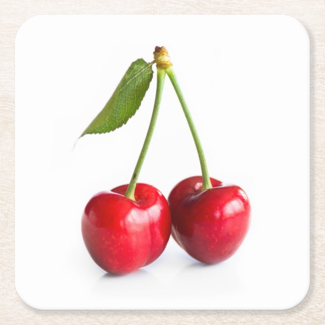 Sötkörsbär Underlägg Papper Kvadrat (Framsidan)