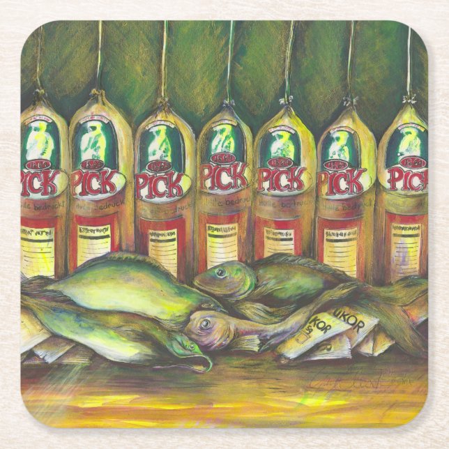 Sötkött Underlägg Papper Kvadrat (Framsidan)