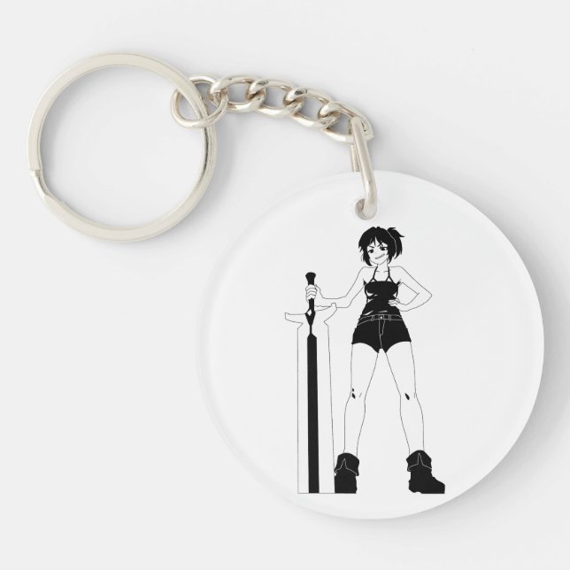 Sötkvinna Anime Girl Keychain (Framsidan)