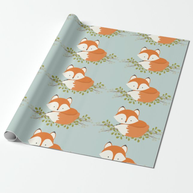 Sötland Fox Baby Wrapping Papper Presentpapper (Utrullad)