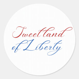 Sötland Liberty 4 juli Amerika Runt Klistermärke