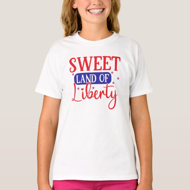 Sötland Liberty 4 juli T-Shirt för barn (Framsida)