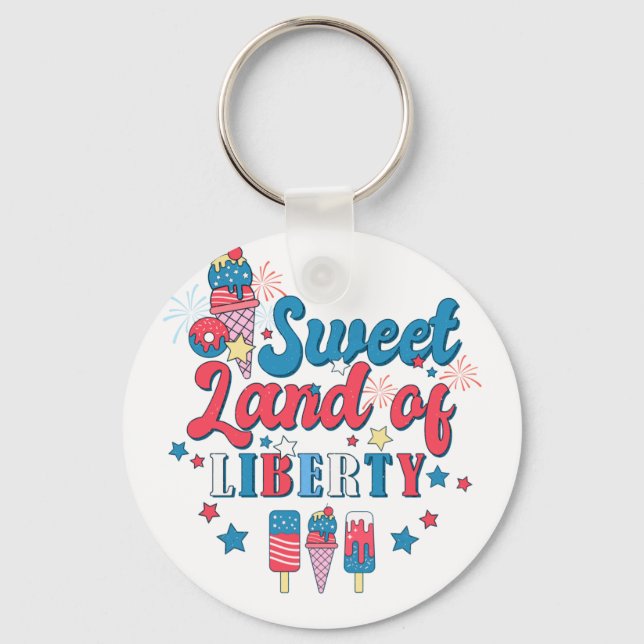Sötland Liberty - Amerika 4 juli Nyckelring (Framsida)