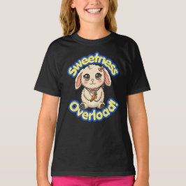 Sötma Överbelastning Kanin Söt Tecknad Djur T Shirt