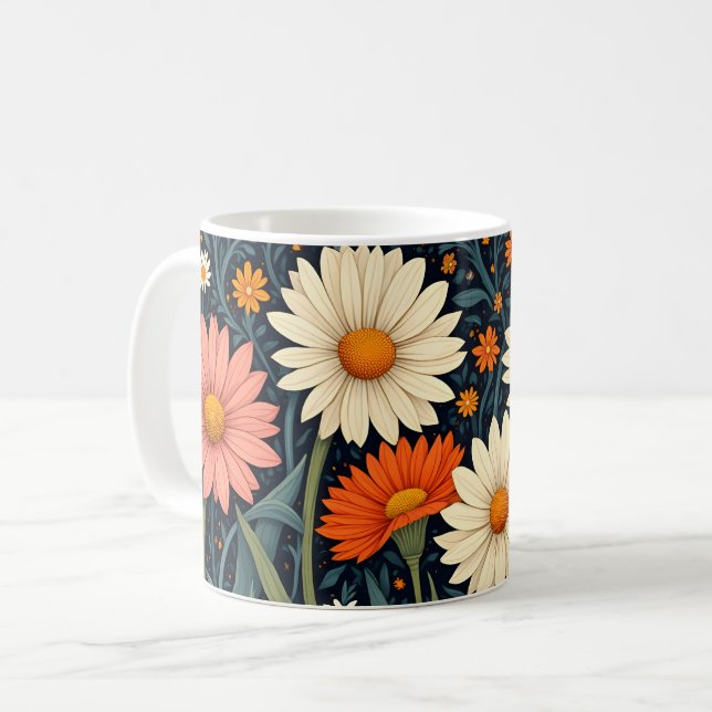 Sötmålade Daisy Kaffemugg (Framsida vänster)