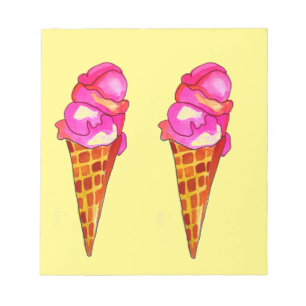 Sötmatkonst, glass gelato anteckningsblock