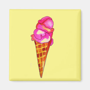 Sötmatkonst, glass gelato magnet