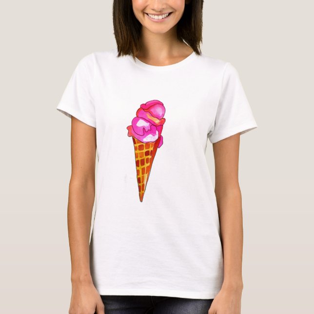 Sötmatkonst, glass gelato tee shirt (Framsida)