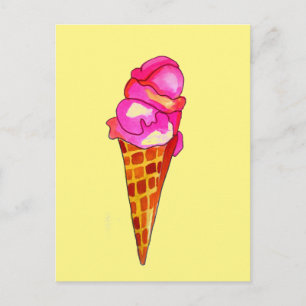 Sötmatkonst, glass gelato vykort