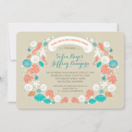 Sötmiddagsinbjudningar till Cute avslappnad-strand Inbjudningar