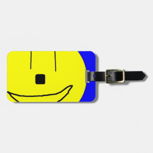 Sötmoji, Gult Blue, Art by Kids :) Bagagebricka