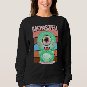 Sötmonster i Grönt med en giant Öga T Shirt