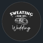 Sötning för min Bröllop Bride Workout Gym Runt Klistermärke<br><div class="desc">Sötning för min Bröllop Bride Workout Gym</div>