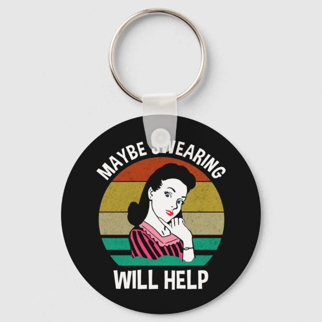 Sötningen kanske kan hjälpa till att ljuga... nyckelring (Framsida)