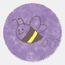 Sötningsbar, liten bifluga, babykläder runt klistermärke