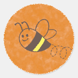 Sötningsbar, liten bifluga, babykläder runt klistermärke