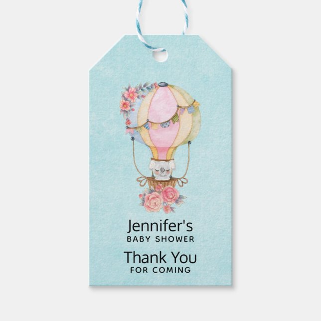 Sötningsfärgskugga för Luftballong, vattenfärg Presentetikett (Framsidan)