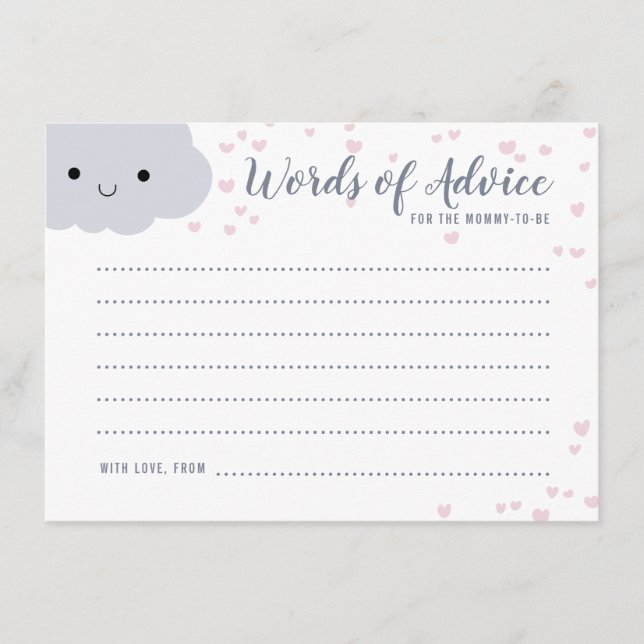 Sötningskort för barn i familjen Par Babykläder Rådkort (Framsida)