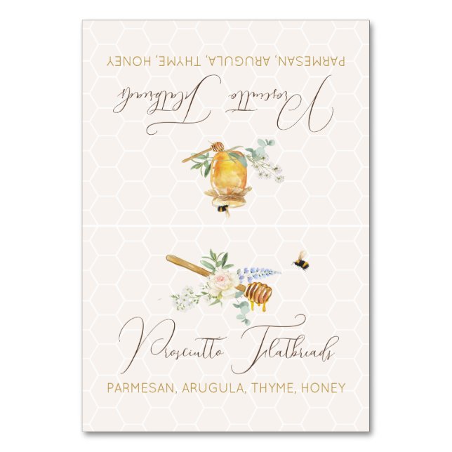 Sötnolla Baby Shower Food Label Card Bordsnummer (Framsidan)