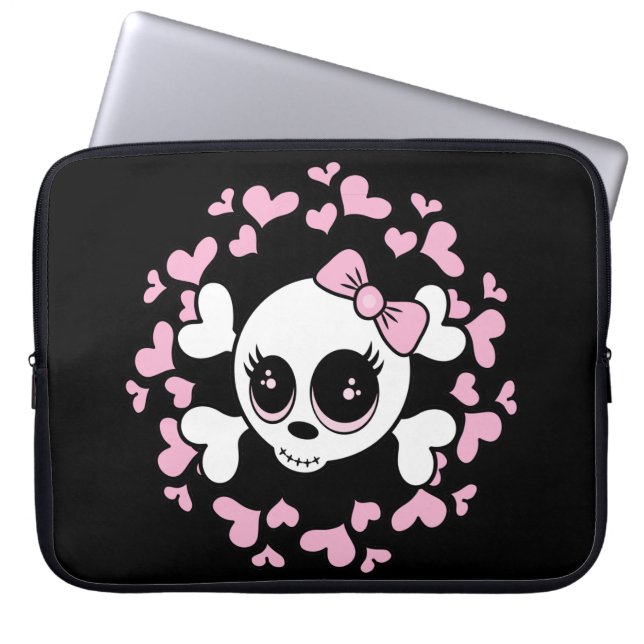 Sötnolla Skull Laptop Fodral (Framsidan)