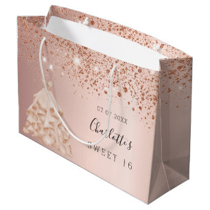 Sötnos 16 ro guld glitter klänning namn party