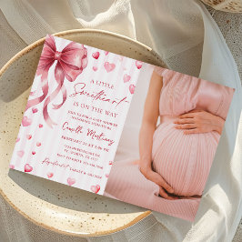 Sötnos Alla Hjärtans Dag Babyshower Foto Inbjudningar