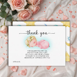 Sötnos Baby Shower Tack för ditt kort