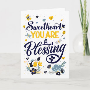 Sötnos Birthday Blessings Botanical Kort
