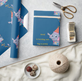 Sötnos Elefant Födelsedag Presentpapper