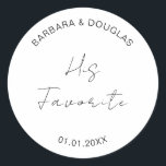 Sötnos för Snack-säck i bröllop-format Desserts Ta Runt Klistermärke<br><div class="desc">Sötnos för bröllop-snack-säckar Desserterar Tack för Klassisk rund fästmärkning</div>