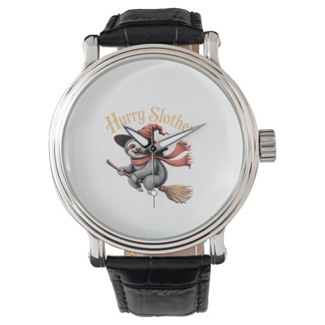 Sötnos Halloween Häxa Rollig T-Shirt Armbandsur (Framsida)