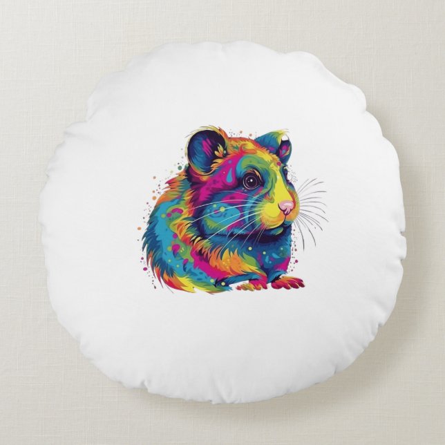 sötnos hamster rund kudde (Framsidan)