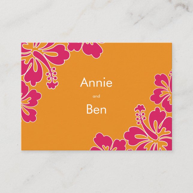 Sötnos Hibiscus Bröllop-riktningskort Tilläggskort (Framsida)